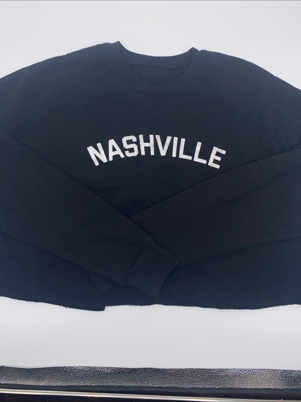 Nashville Miranda Lambert Black oversized cropped crewneck